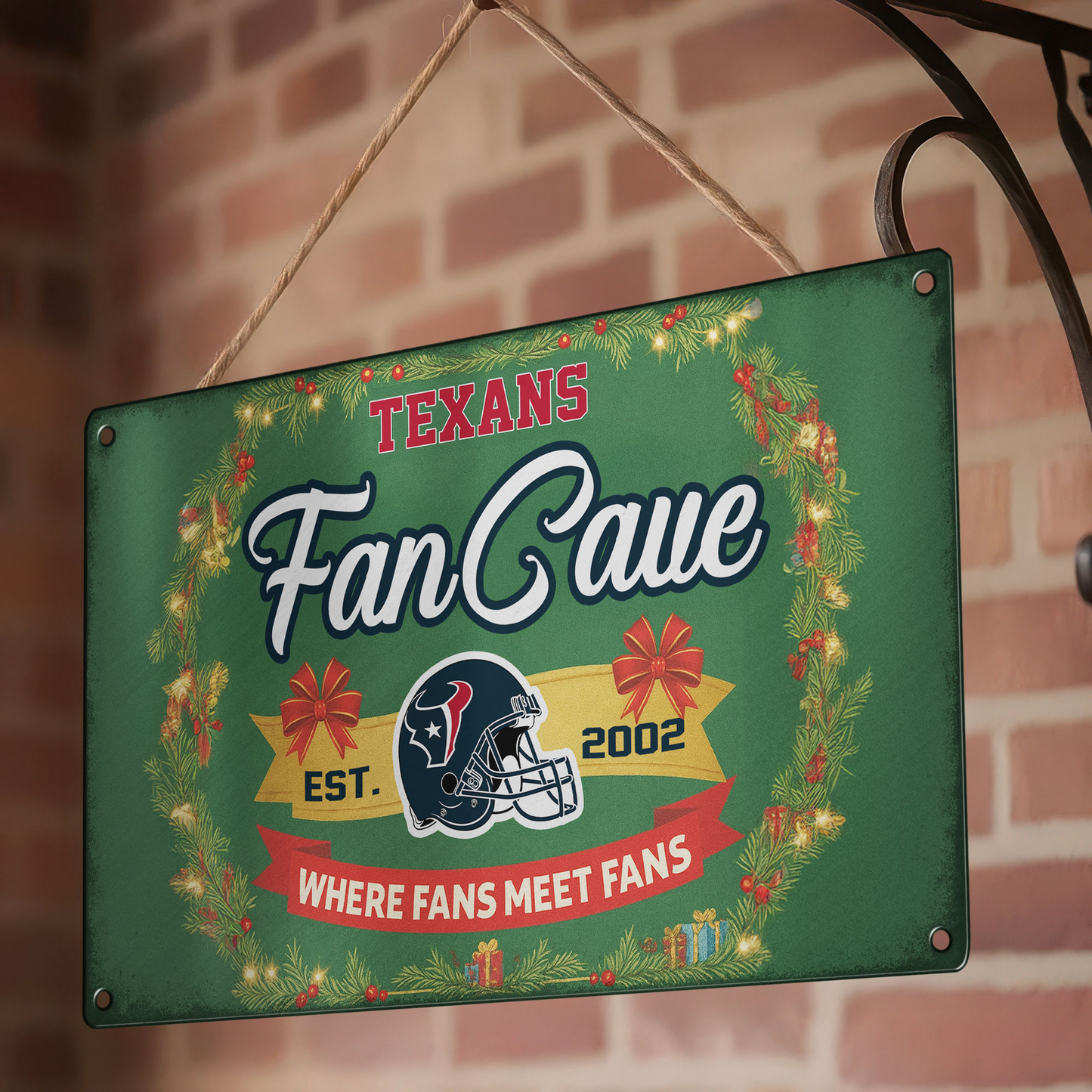 Premium NFL HOU Cave Metal Sign V2 NMD TTV