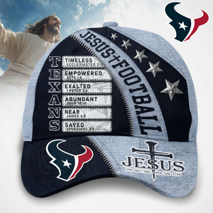 Premium NFL HOU Jesus Football Classic Cap V1 NMD TTV