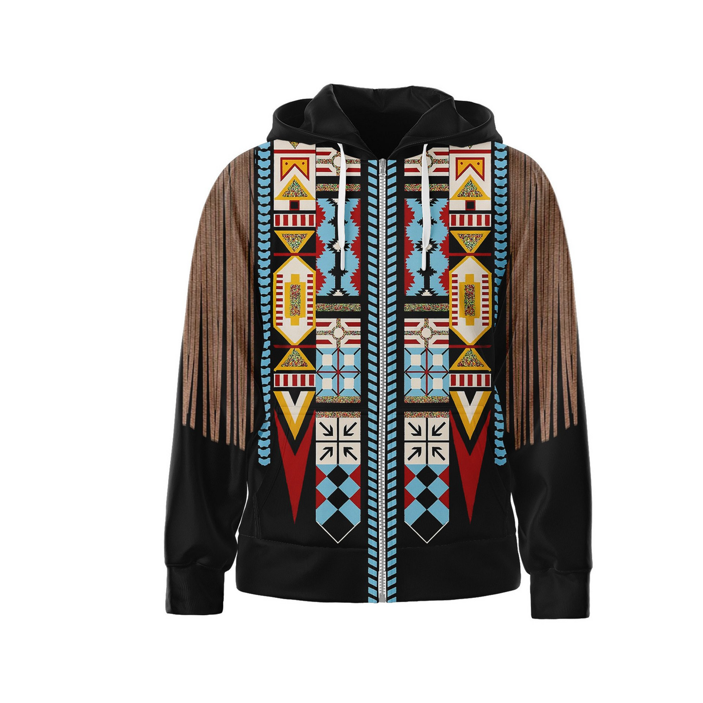 Premium NFL HOU Native American Pattern Zip Hoodie V1 NMD25 TTV