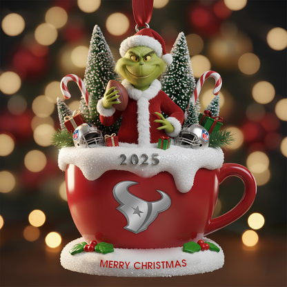 Premium NFL HOU x The Grinch Christmas Ornament V2 NMD TTV