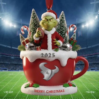 Premium NFL HOU x The Grinch Christmas Ornament V2 NMD TTV