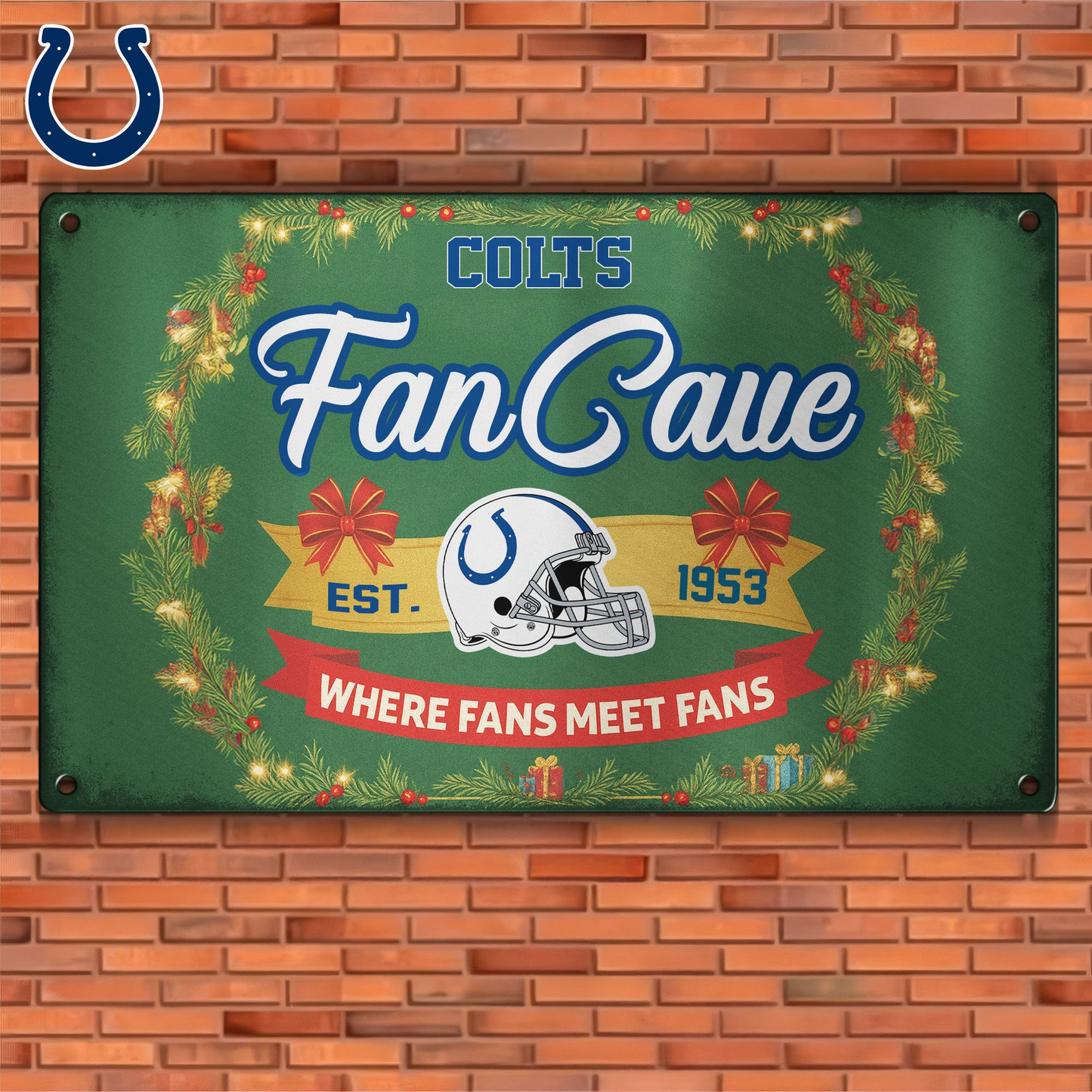 Premium NFL IND Cave Metal Sign V2 NMD TTV