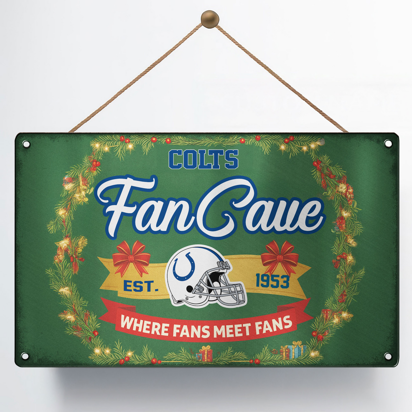 Premium NFL IND Cave Metal Sign V2 NMD TTV