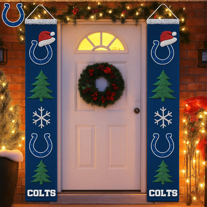Premium NFL IND Christmas Merry Christmas Porch Sign V1 NMD NHM