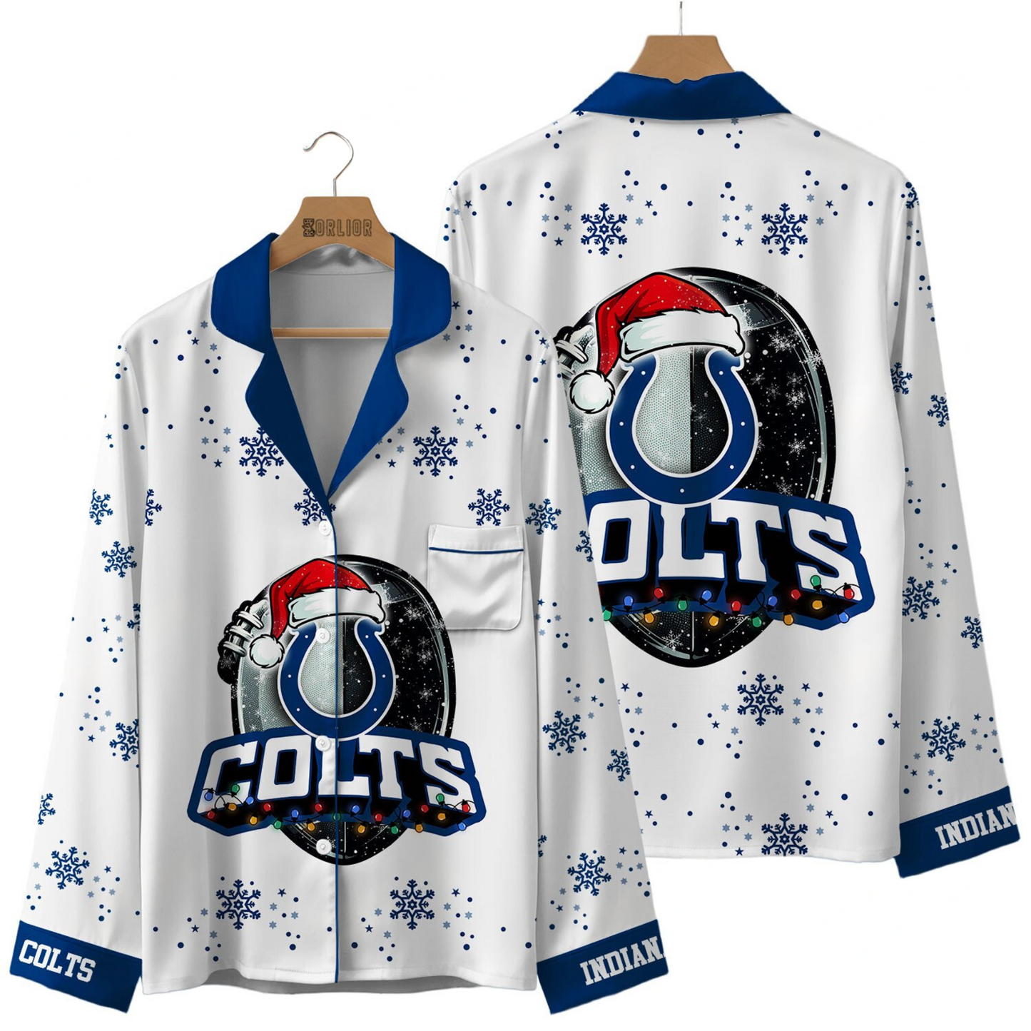 Premium NFL IND Christmas Pajamas V1 NMD TTV