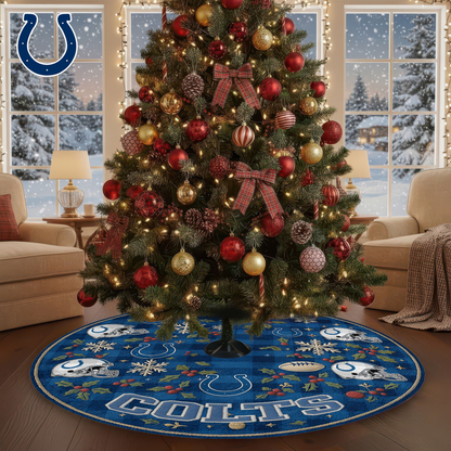 Premium NFL IND Christmas Tree Skirt V1 NMD TTV