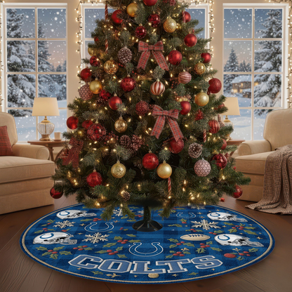 Premium NFL IND Christmas Tree Skirt V1 NMD TTV