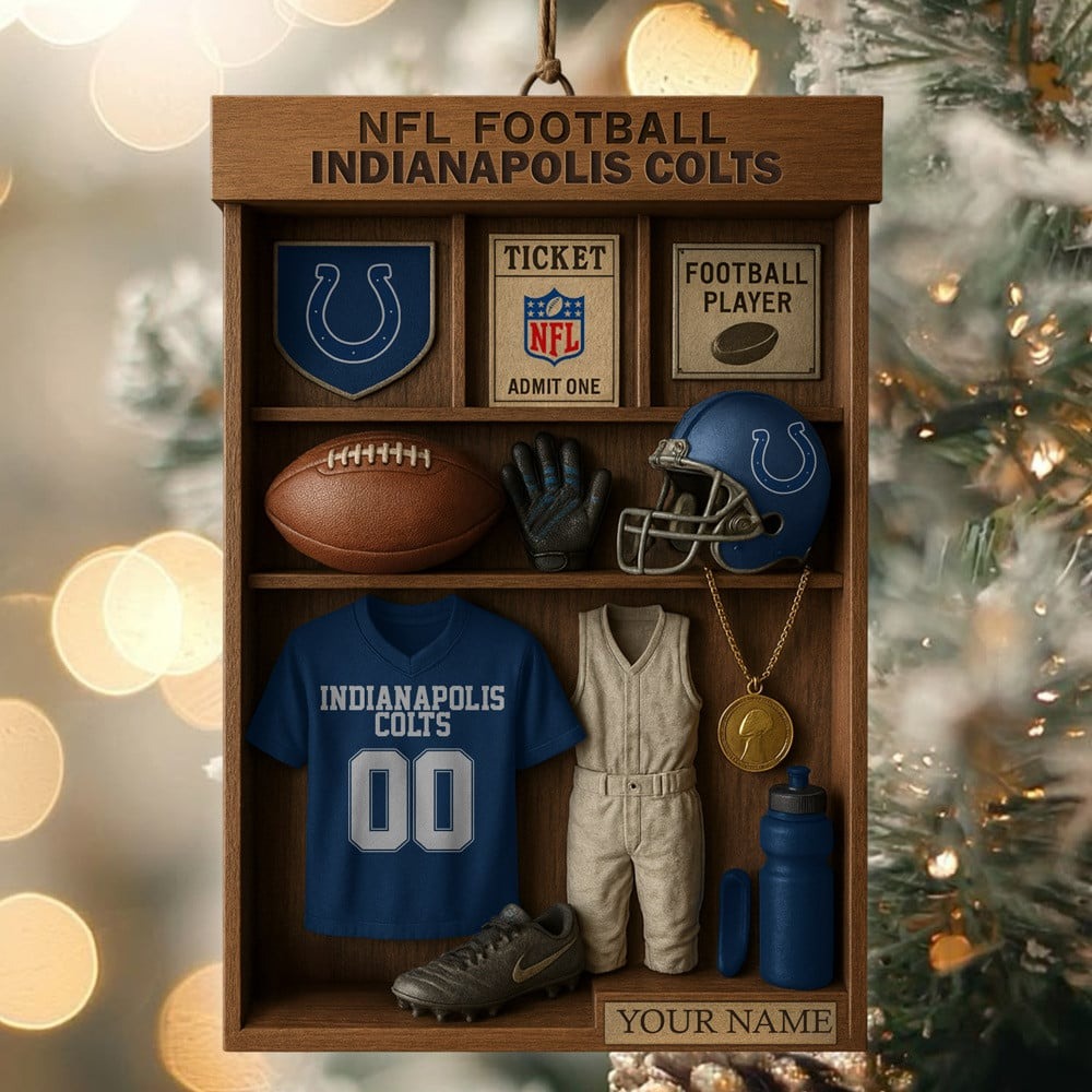 Premium NFL IND Football Locker Hanging Ornament V1 NMD NHM