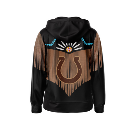 Premium NFL IND Native American Pattern Zip Hoodie V1 NMD25 TTV