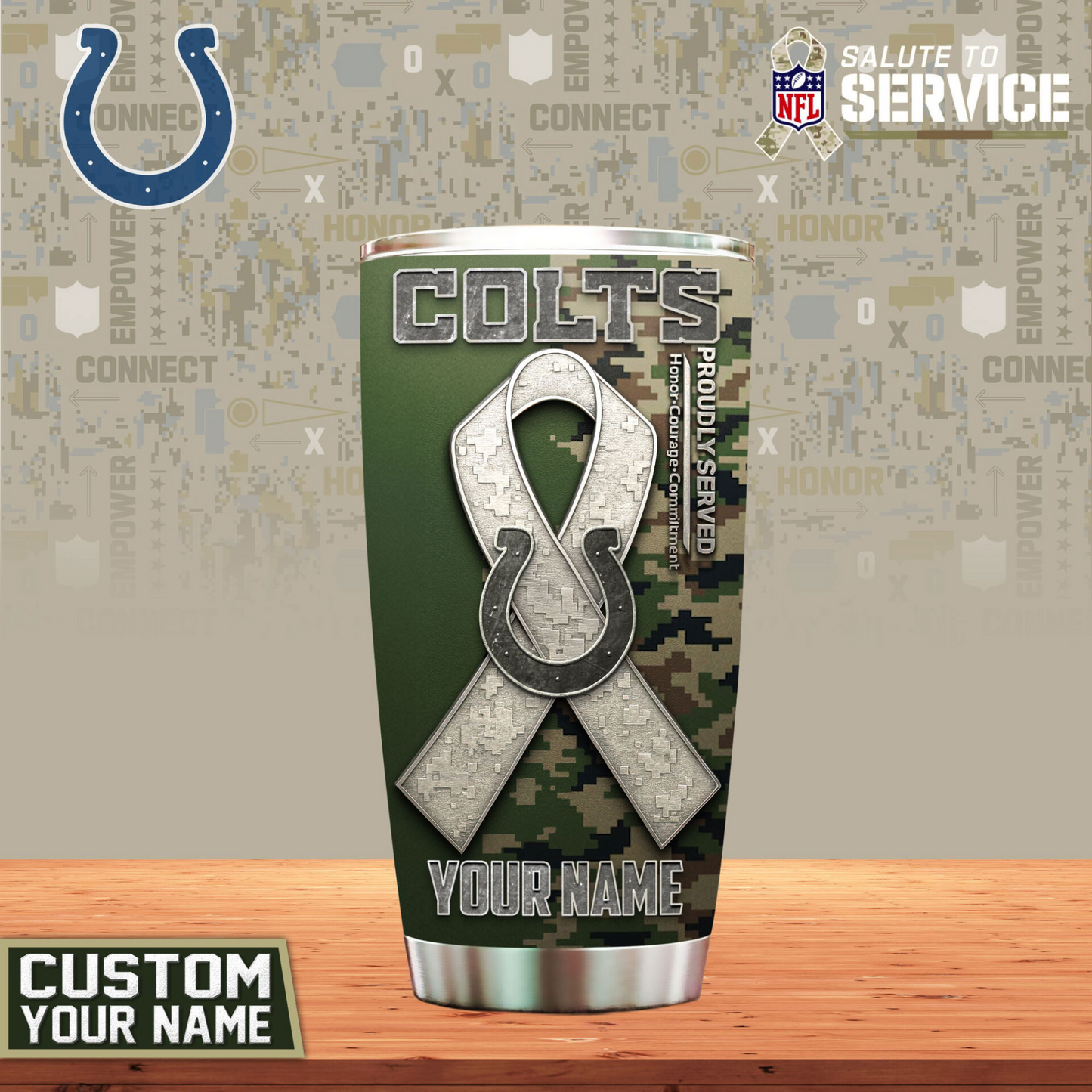 Premium NFL IND Proudly Served Tumbler V1 NMD TTV