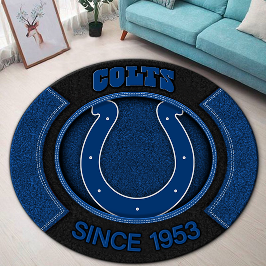 Premium NFL IND Round Rug Multicolor V2 NMD TTV
