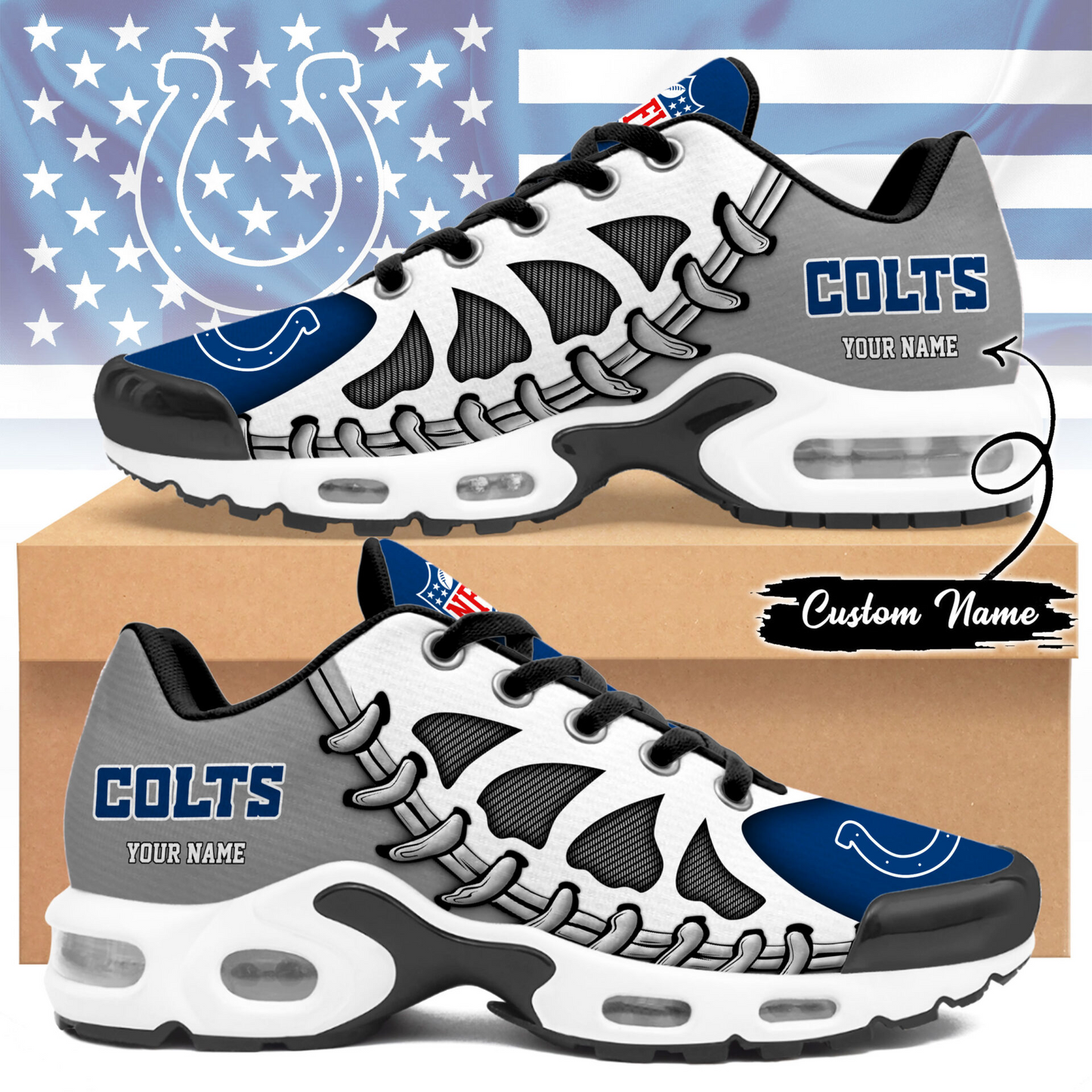 Premium NFL IND Spine Rush Air Max Sneaker V4 NMD  TTV