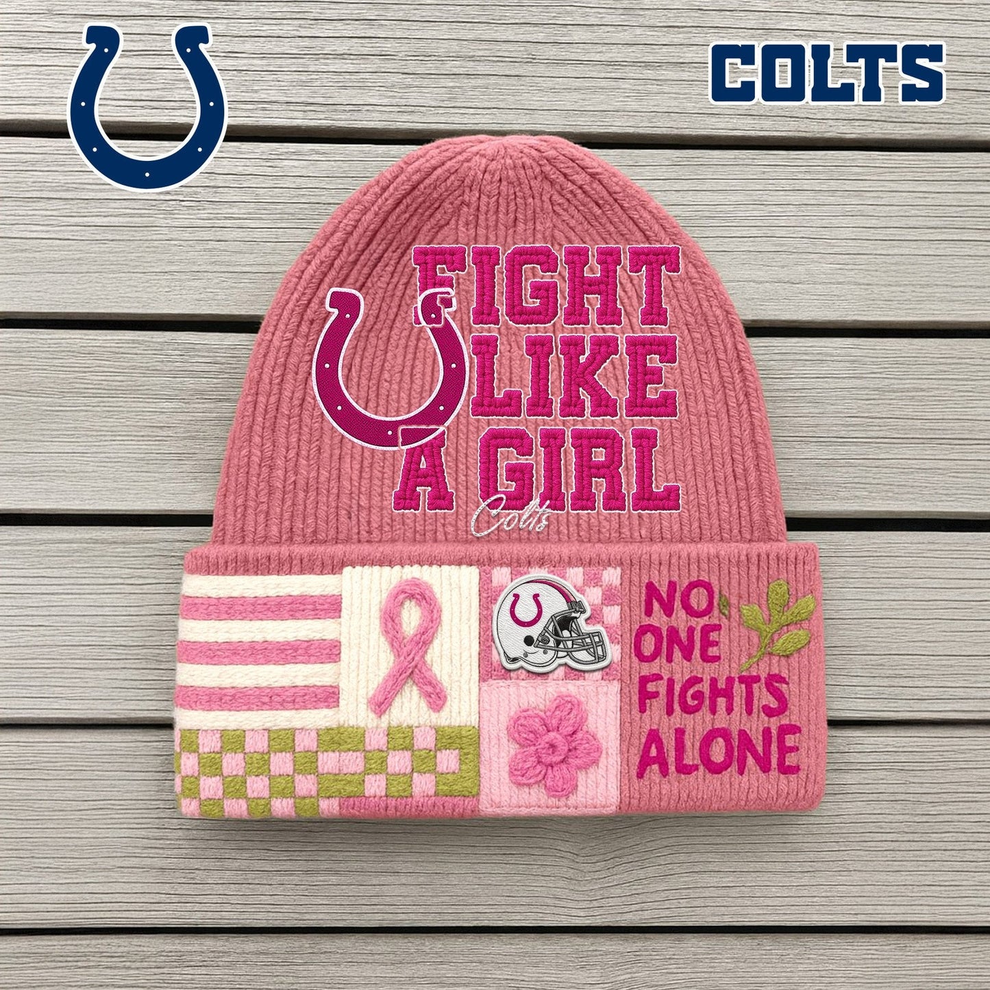 Premium NFL IND x Fight Like A Girl Beanie Hat NDT NHM