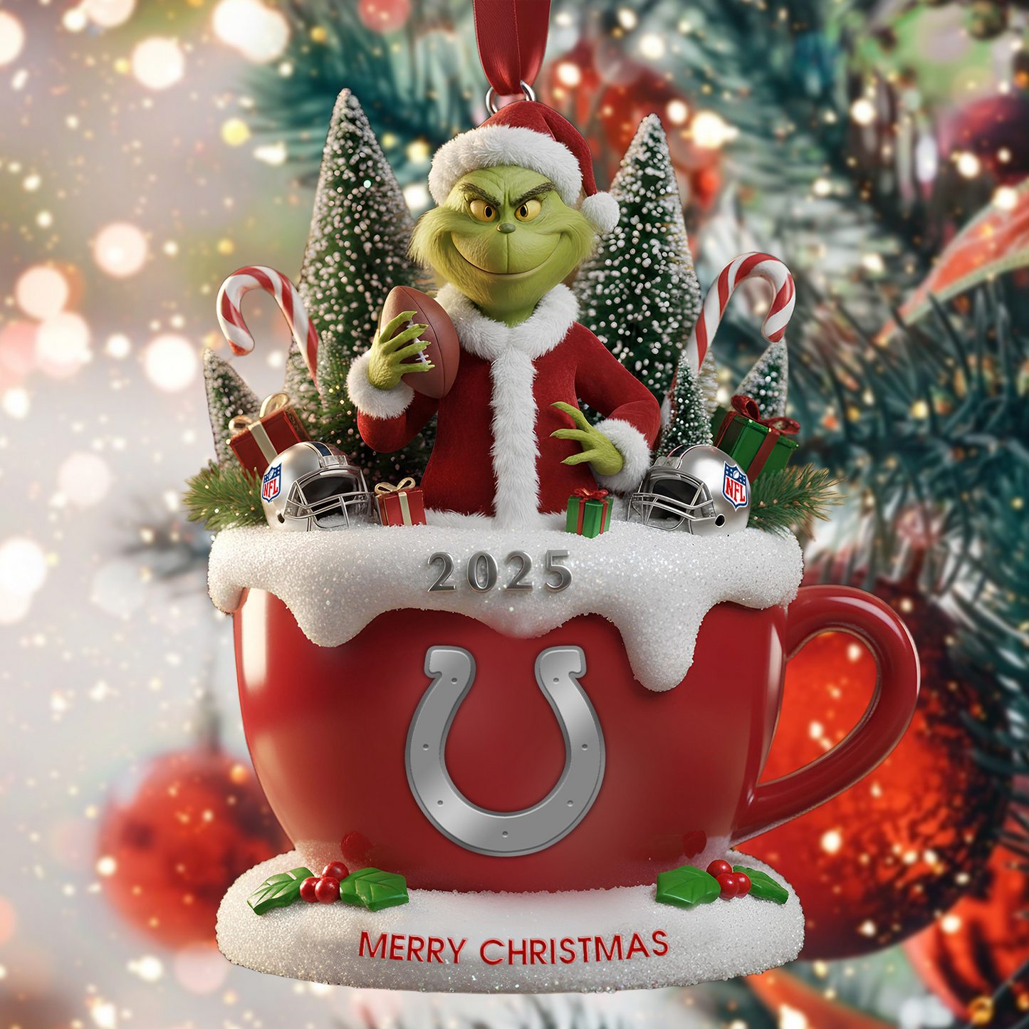 Premium NFL IND x The Grinch Christmas Ornament V2 NMD TTV