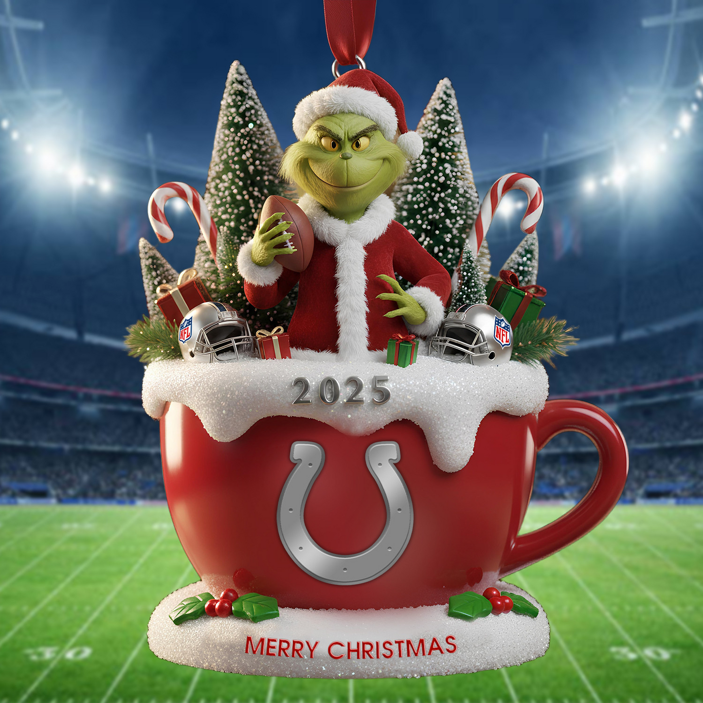 Premium NFL IND x The Grinch Christmas Ornament V2 NMD TTV