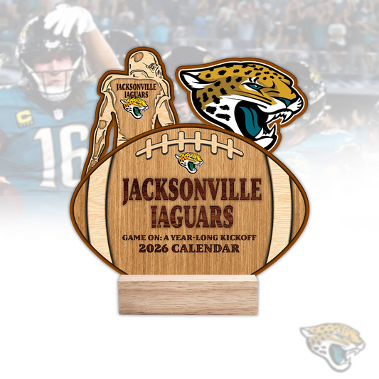 Premium NFL JAC Football Shaped 2026 Calendar V1 NMD TTV