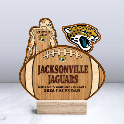 Premium NFL JAC Football Shaped 2026 Calendar V1 NMD TTV