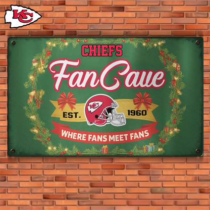 Premium NFL KC Cave Metal Sign V2 NMD TTV