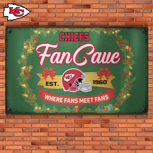 Premium NFL KC Cave Metal Sign V2 NMD TTV