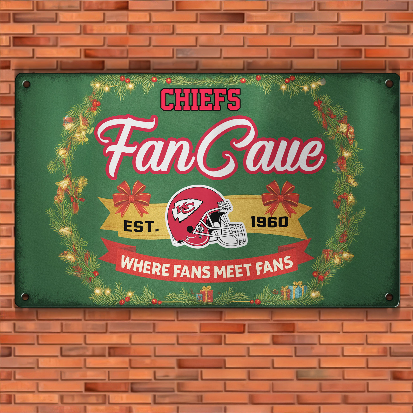 Premium NFL KC Cave Metal Sign V2 NMD TTV