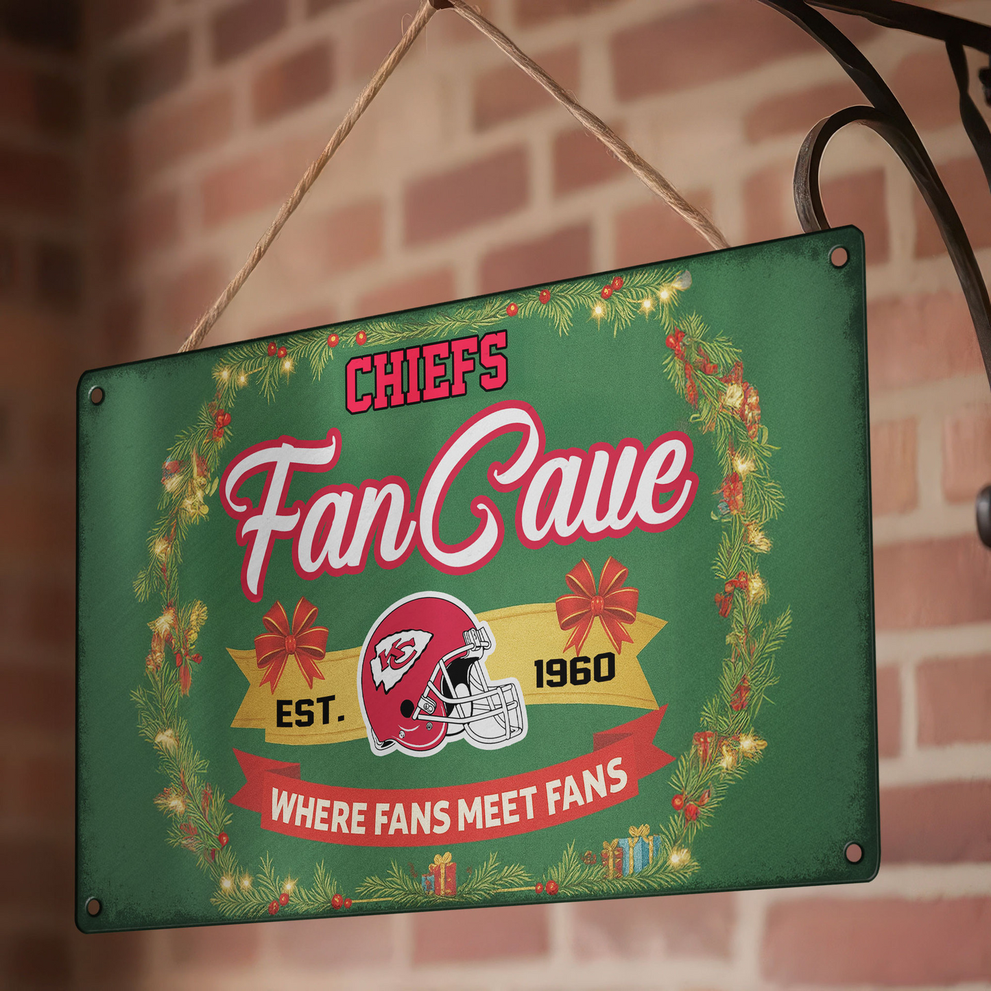 Premium NFL KC Cave Metal Sign V2 NMD TTV