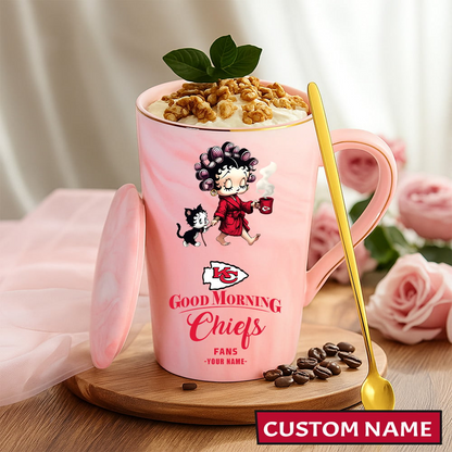 Premium NFL KC Ceramic Women Coffee Mug V1 NMD TTV