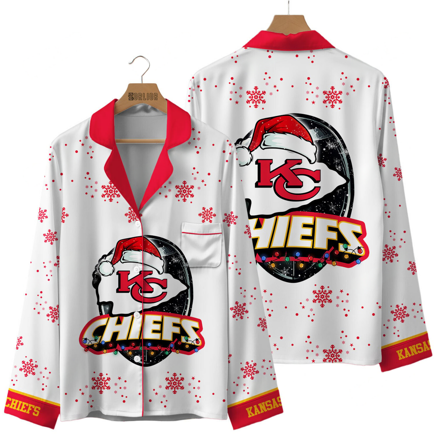 Premium NFL KC Christmas Pajamas V1 NMD TTV