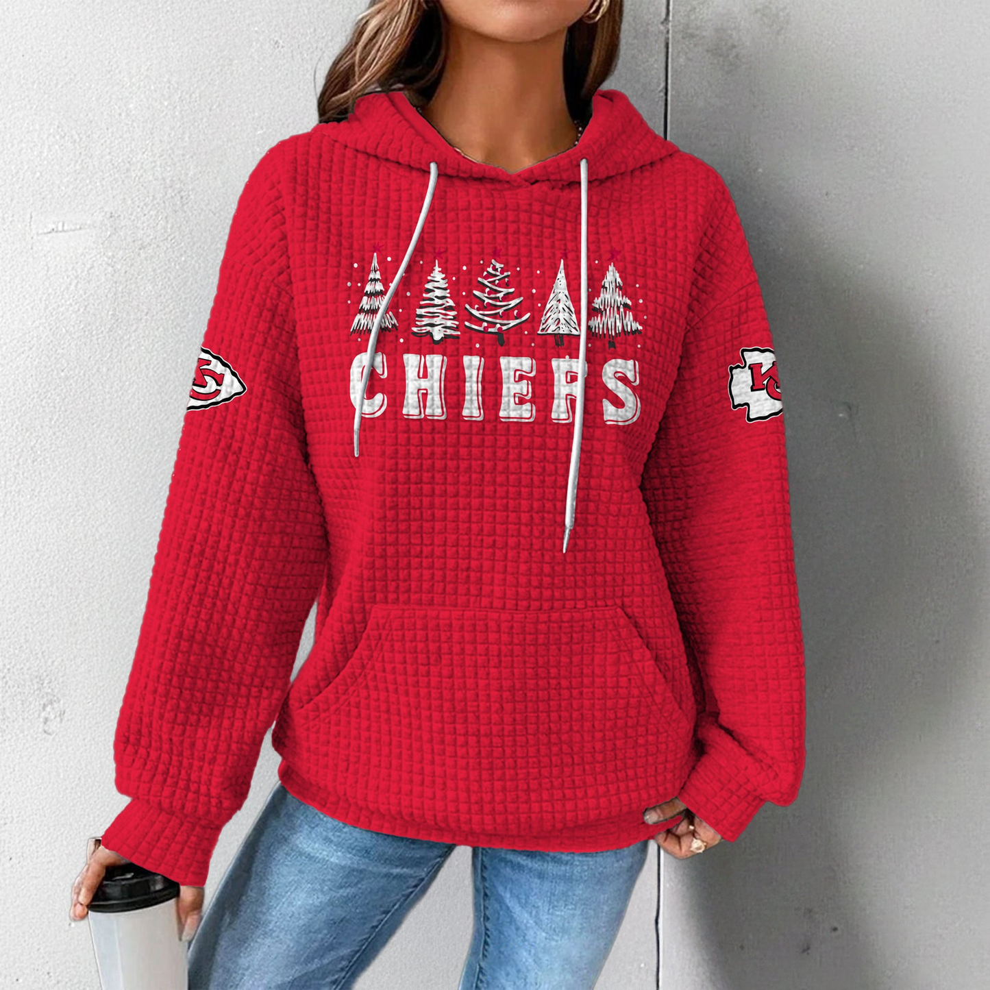 Premium NFL KC Christmas Waffele Hoodie V1 NMD 261125 TTV