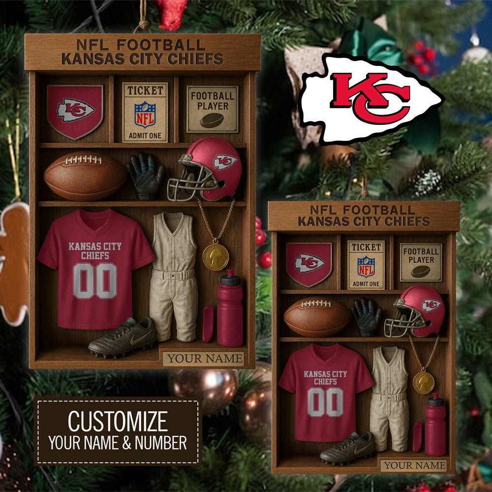 Premium NFL KC Football Locker Hanging Ornament V1 NMD NHM