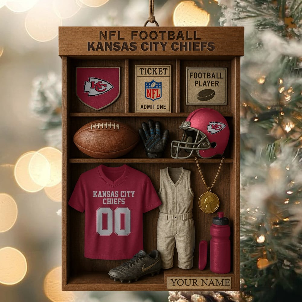 Premium NFL KC Football Locker Hanging Ornament V1 NMD NHM