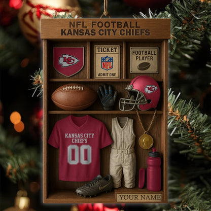 Premium NFL KC Football Locker Hanging Ornament V1 NMD NHM