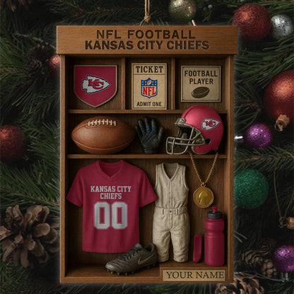 Premium NFL KC Football Locker Hanging Ornament V1 NMD NHM