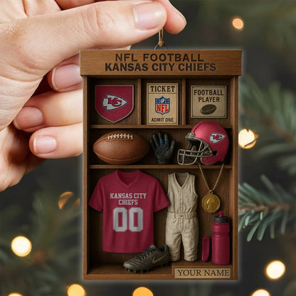 Premium NFL KC Football Locker Hanging Ornament V1 NMD NHM