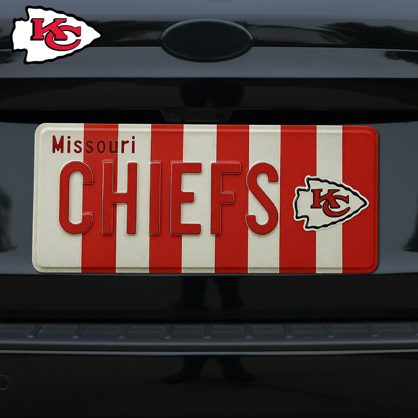 Premium NFL KC License Plate Frame HI V1 NMD TTV