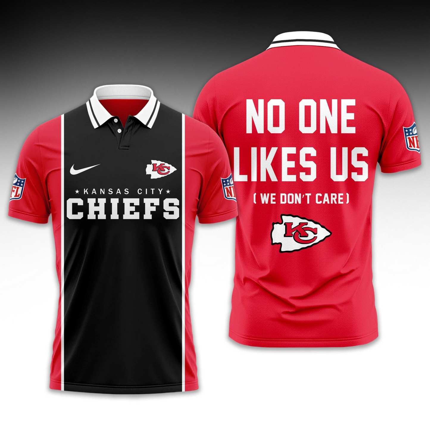 Premium NFL KC No One Likes Us Polo Shirt V1 NMD 291025 TTV