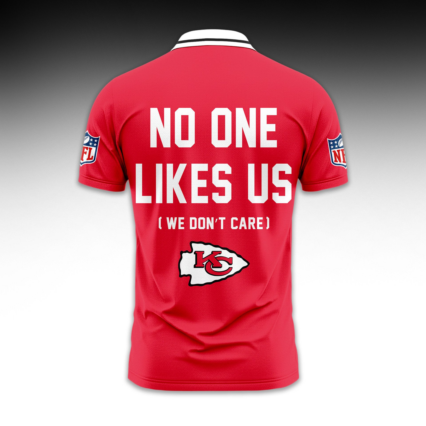 Premium NFL KC No One Likes Us Polo Shirt V1 NMD 291025 TTV
