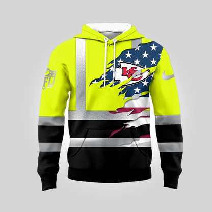 Premium NFL KC Patriotic Safety Hoodie V1 NMD TTV