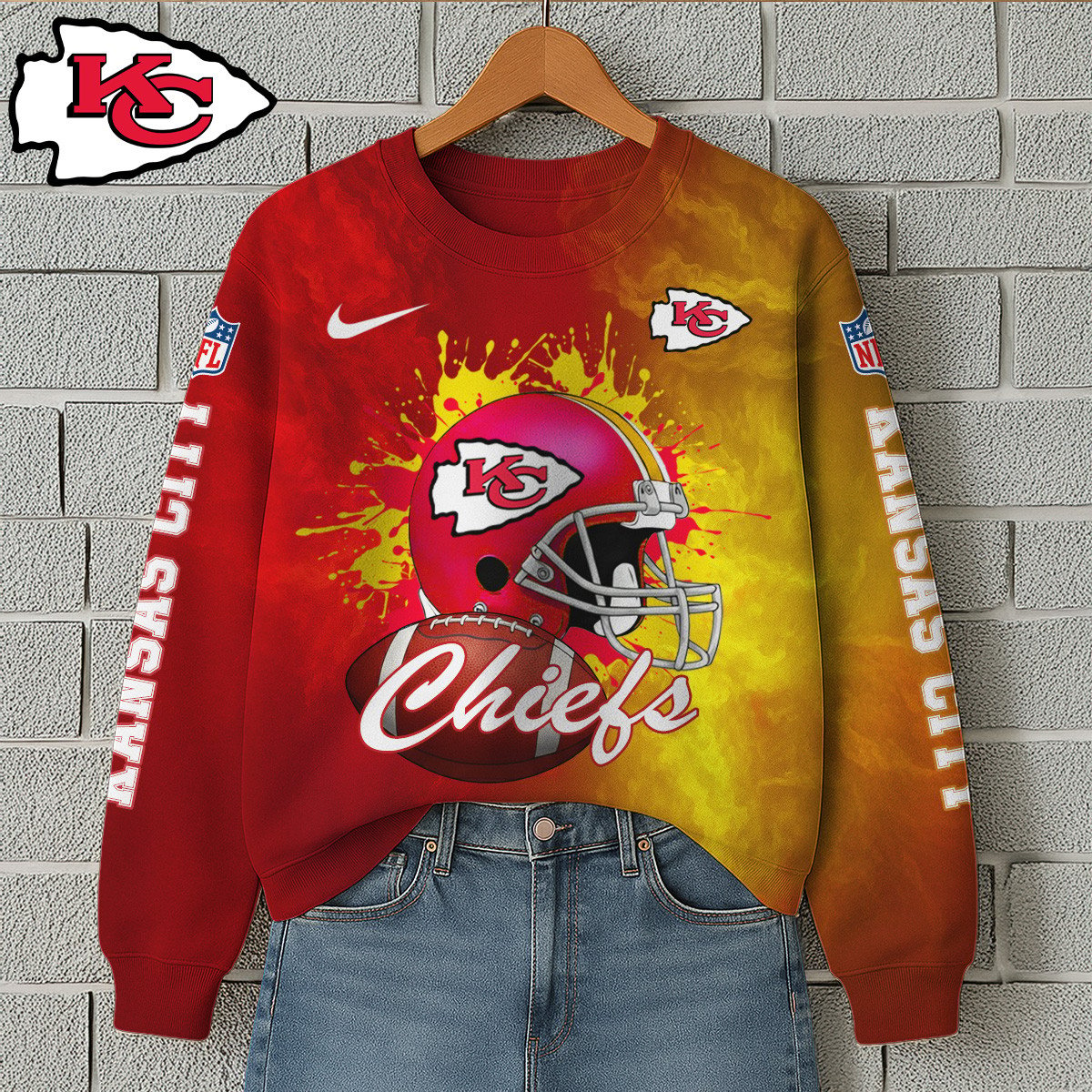 Premium NFL KC Printed Sweatshirt V1 NMD TTV