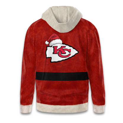 Premium NFL KC Santa Claus Hoodie V1 NMD TTV