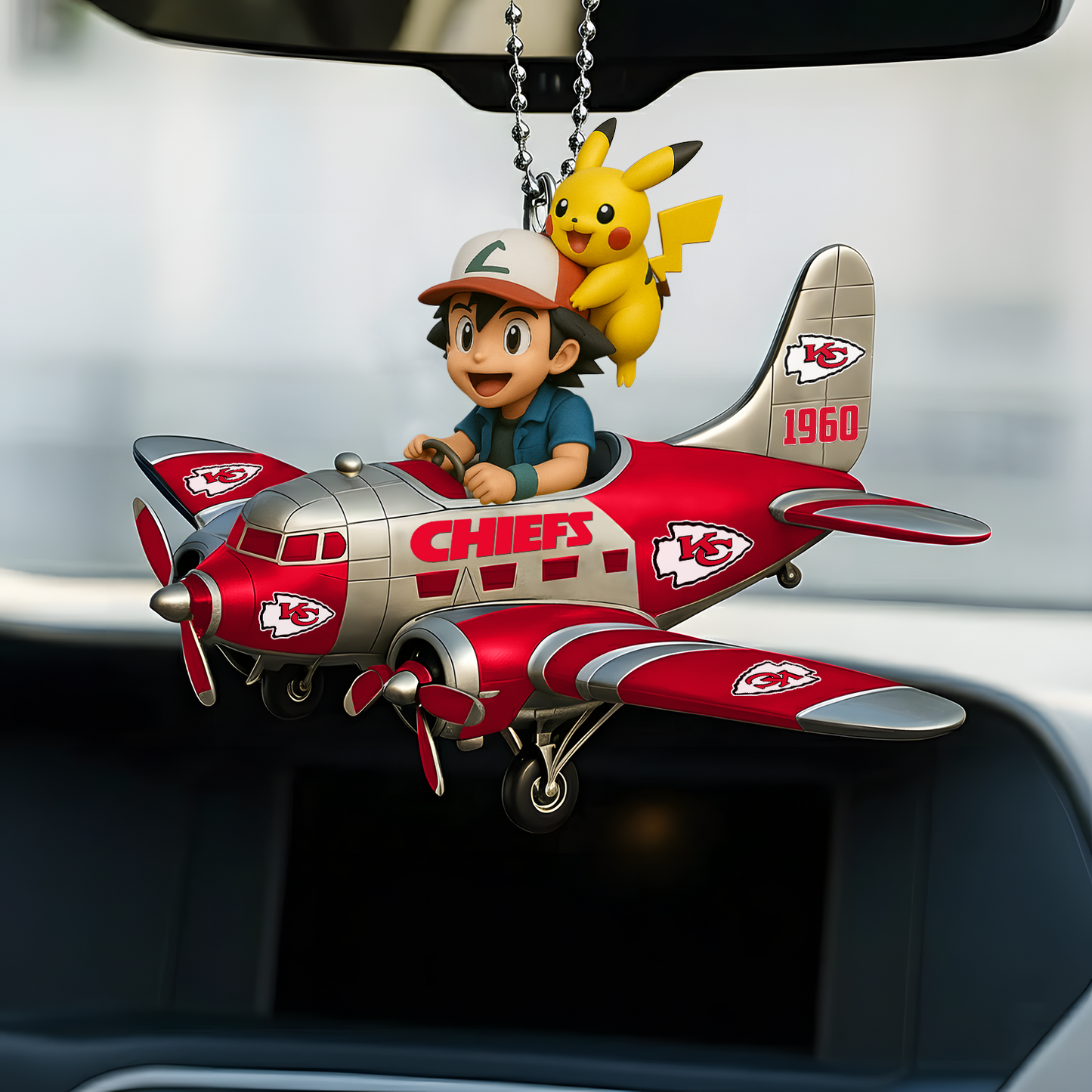 Premium NFL KC x POK Car Ornament V1 DATND TANTD