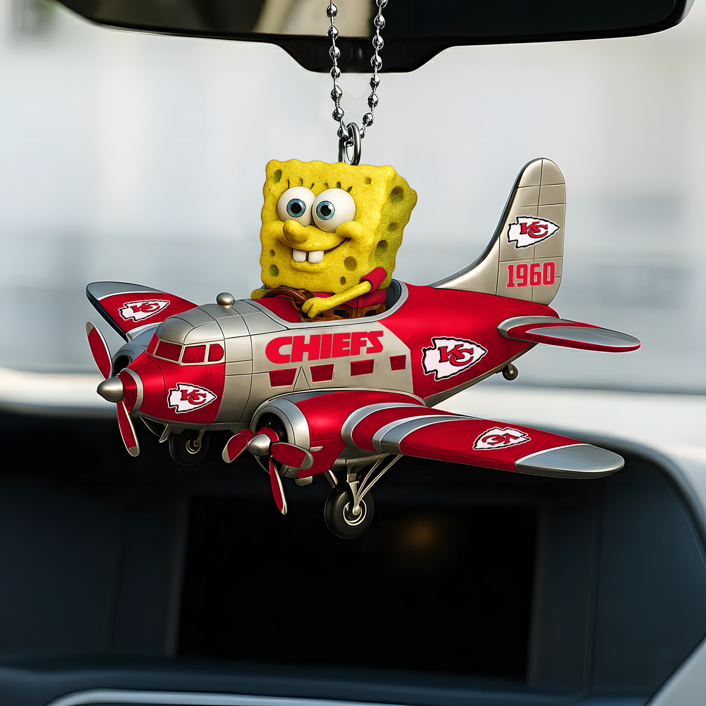 Premium NFL KC x SPO Car Ornament V1 DATND TANTD