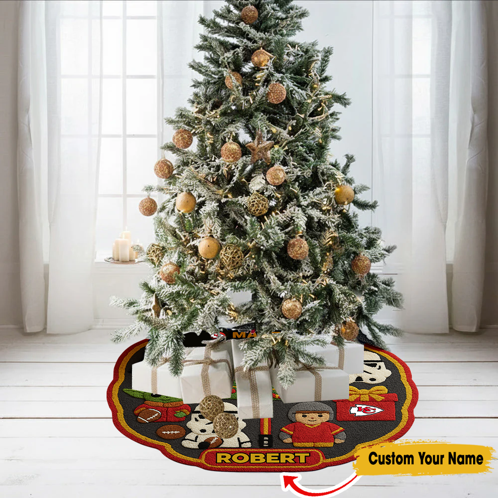 Premium NFL KC x STW Christmas Tree Skirt V1 NMD TTV