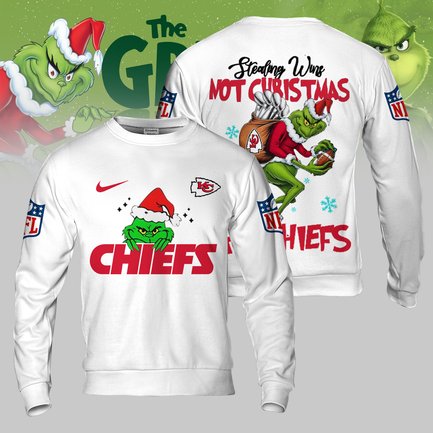 Premium NFL KC x The Grinch Shirt V3 NMD TTV