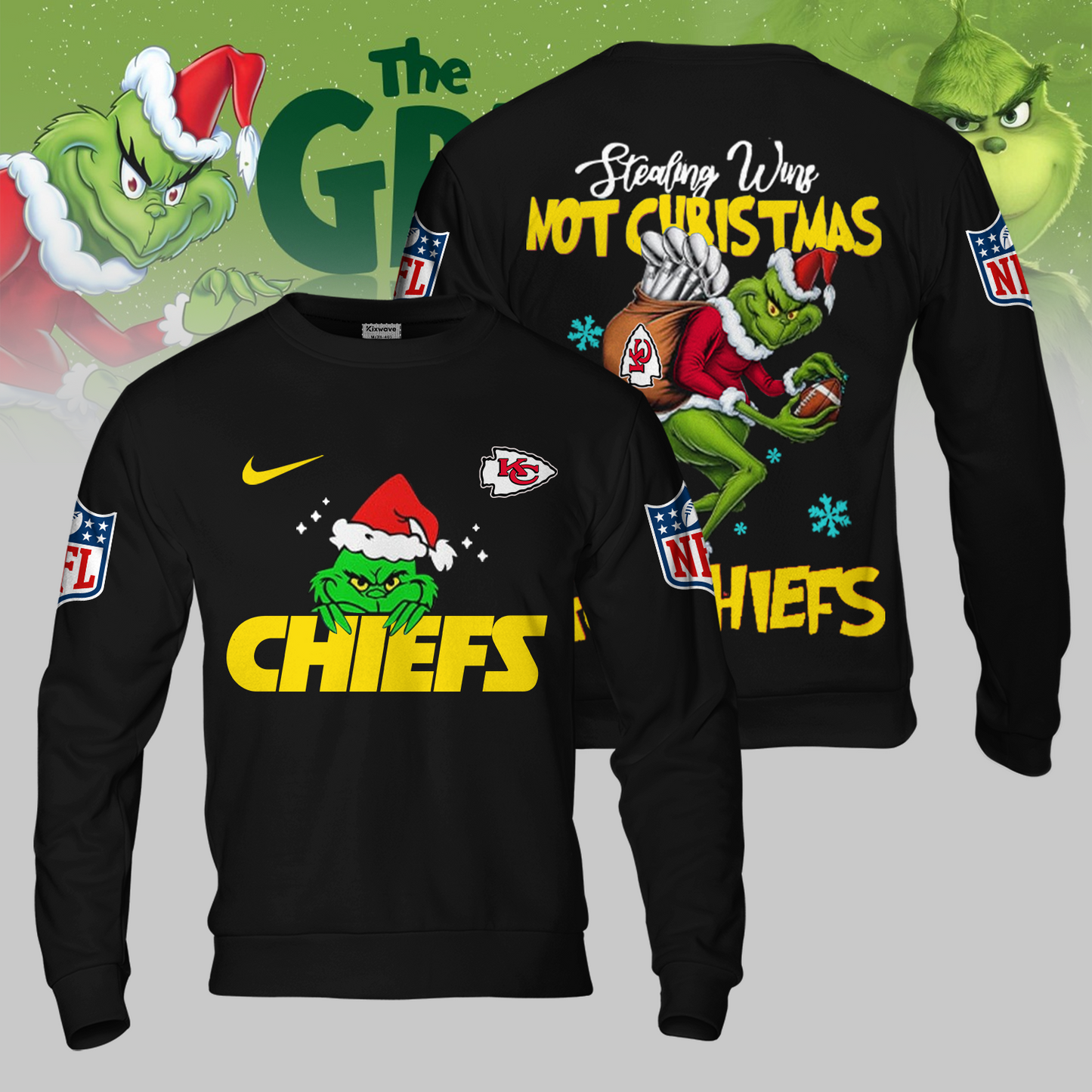 Premium NFL KC x The Grinch Shirt V3 NMD TTV