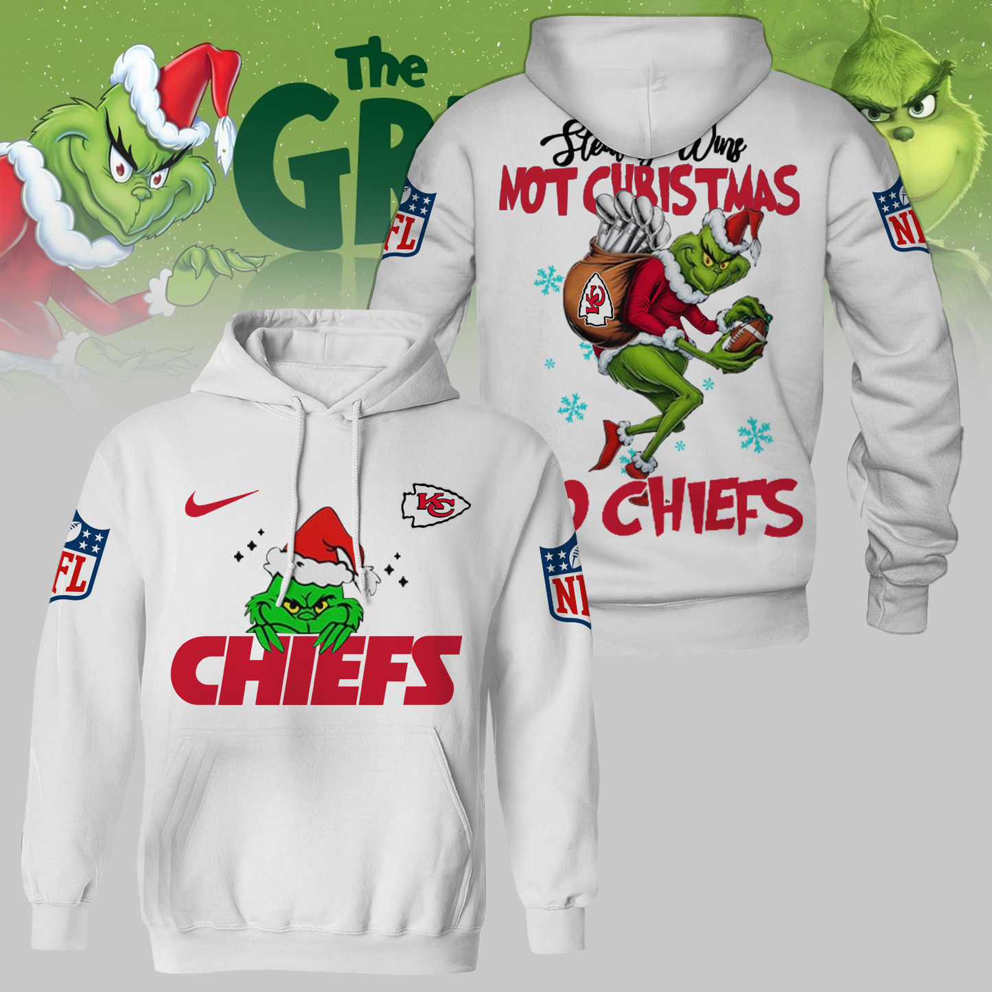 Premium NFL KC x The Grinch Shirt V3 NMD TTV