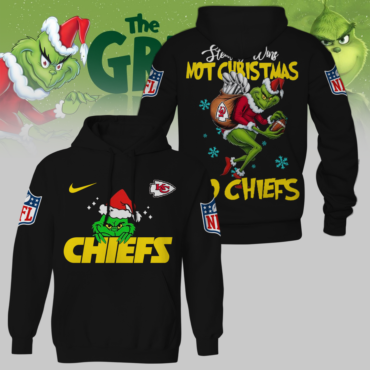 Premium NFL KC x The Grinch Shirt V3 NMD TTV