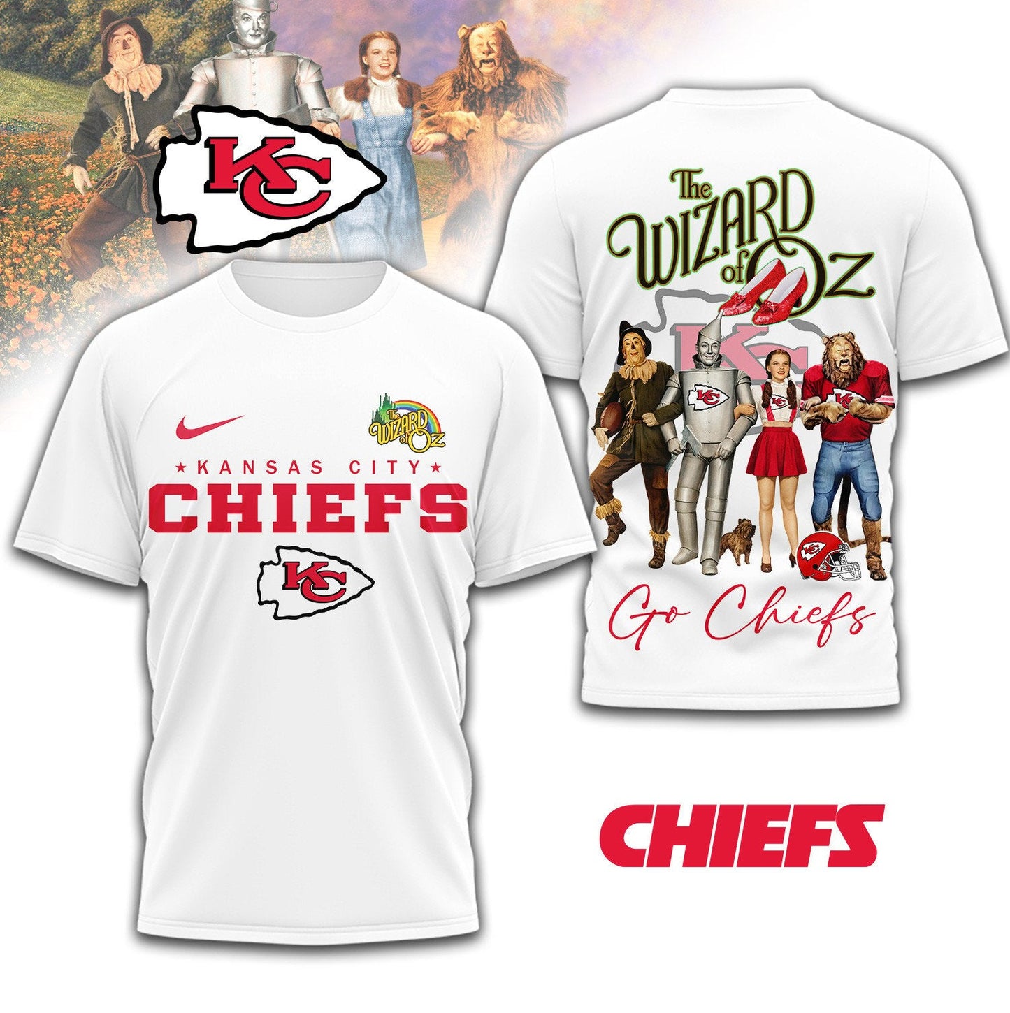 Premium NFL KC x The Wizard Of Oz T-shirt V1 NMD NHM