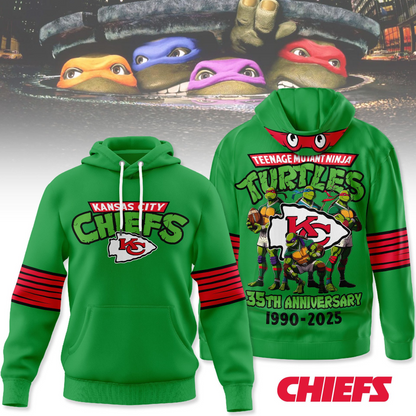 Premium NFL KC x TMNT 35th Anniversary Hoodie V1 NMD TTV