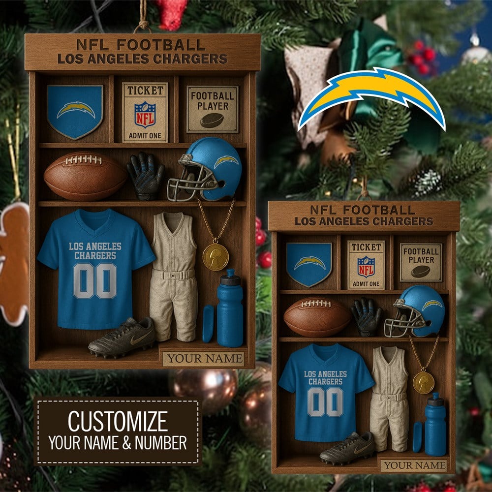 Premium NFL LAC Football Locker Hanging Ornament V1 NMD NHM