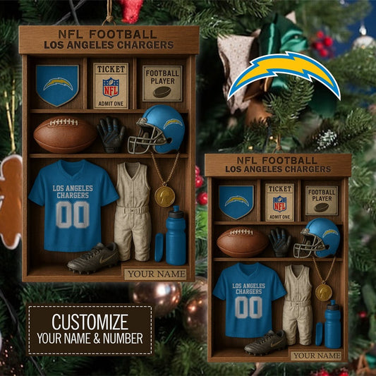 Premium NFL LAC Football Locker Hanging Ornament V1 NMD NHM